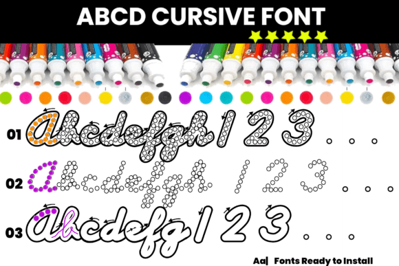 Abcd Cursive Dot Marker: Fun Alphabet for Kids
