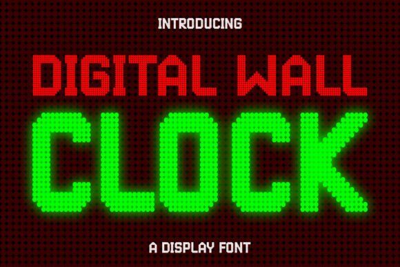 Digital Wall Clock: A Modern Display Typeface