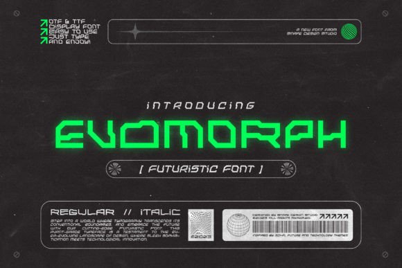 Evomorph: Futuristic Typography for Modern Design