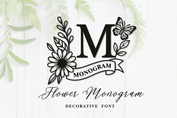 Flower Monogram: A Typeface for Elegant, Nature-Inspired Design