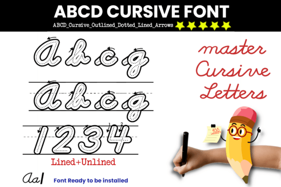 Master Cursive with the Cursive Handwriting Dotted Font