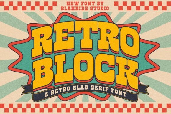 Retro Block: A Playful Slab Font for Bold Branding