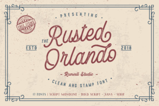 Rusted Orlando: A Vintage Font Collection for Impactful Design
