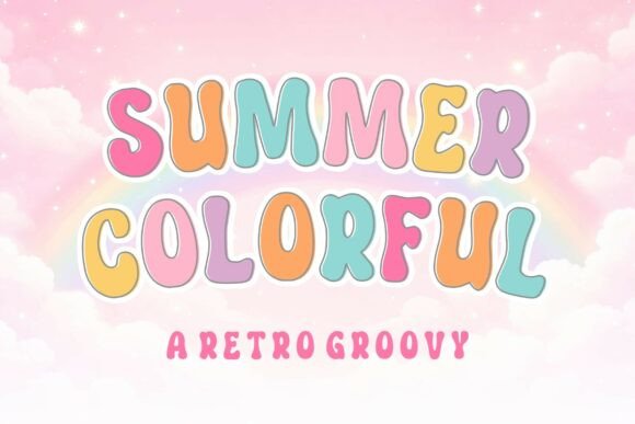 Summer Colorful: A Groovy Retro Display Font for Vibrant Designs