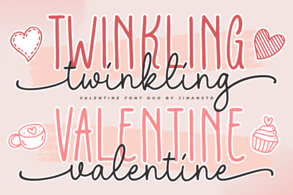 Twinkling Valentine Duo: A Font for Love and Play