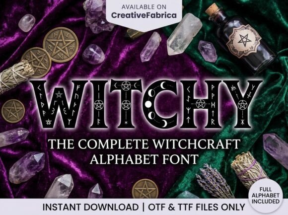 Witchy: A Font for Moonlit Sanctuaries and Mystical Designs